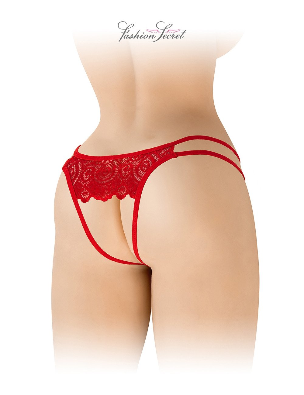 Culotte rouge ouverte Annette - Fashion Secret