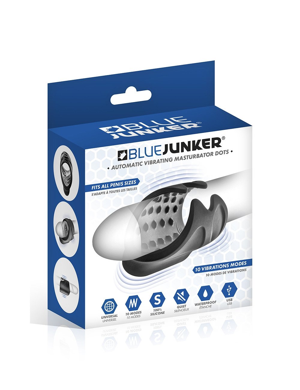Masturbateur vibrant  automatique avec ergots - Blue Junker
