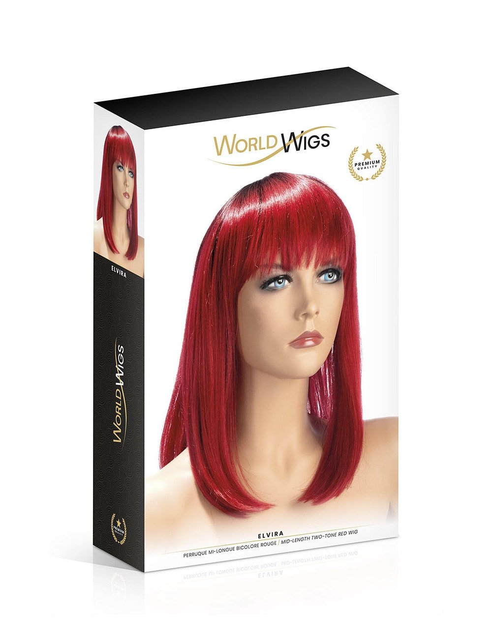 Perruque Elvira rouge - World Wigs