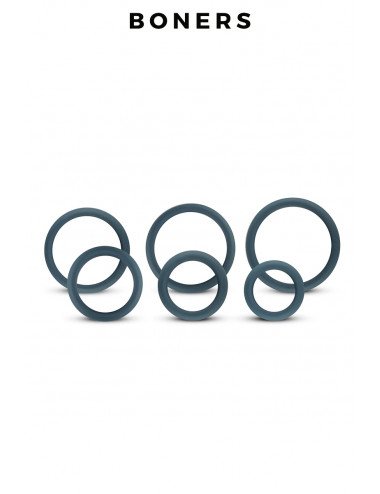 Set de 6 anneaux de pénis larges - Boners