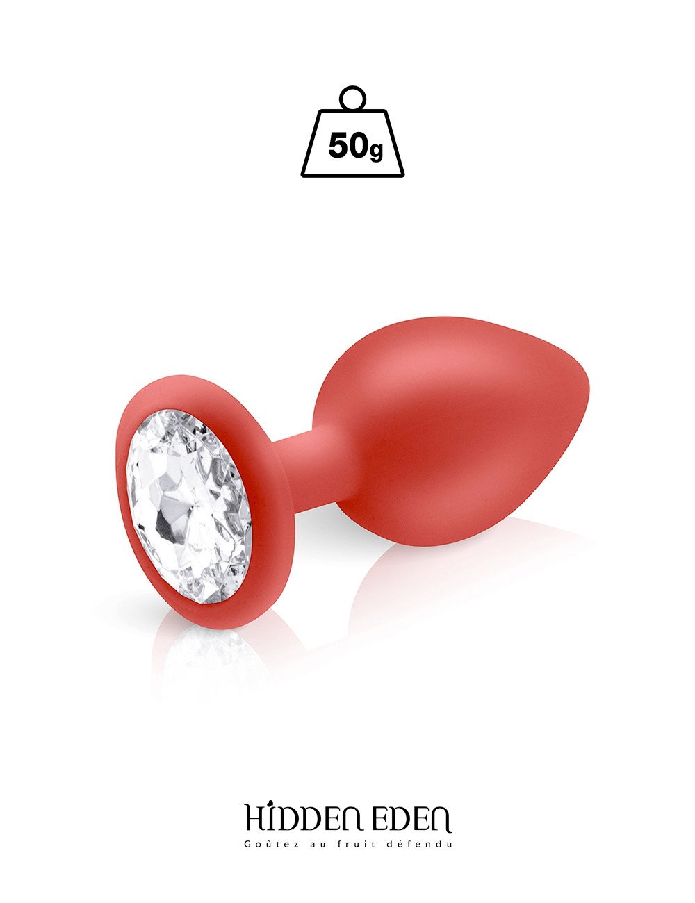 Plug bijou silicone rouge M - Hidden Eden Plug bijou silicone rouge M - Hidden Eden