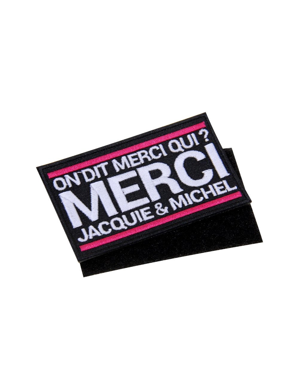 Ecusson rectangle velcro Jacquie et Michel