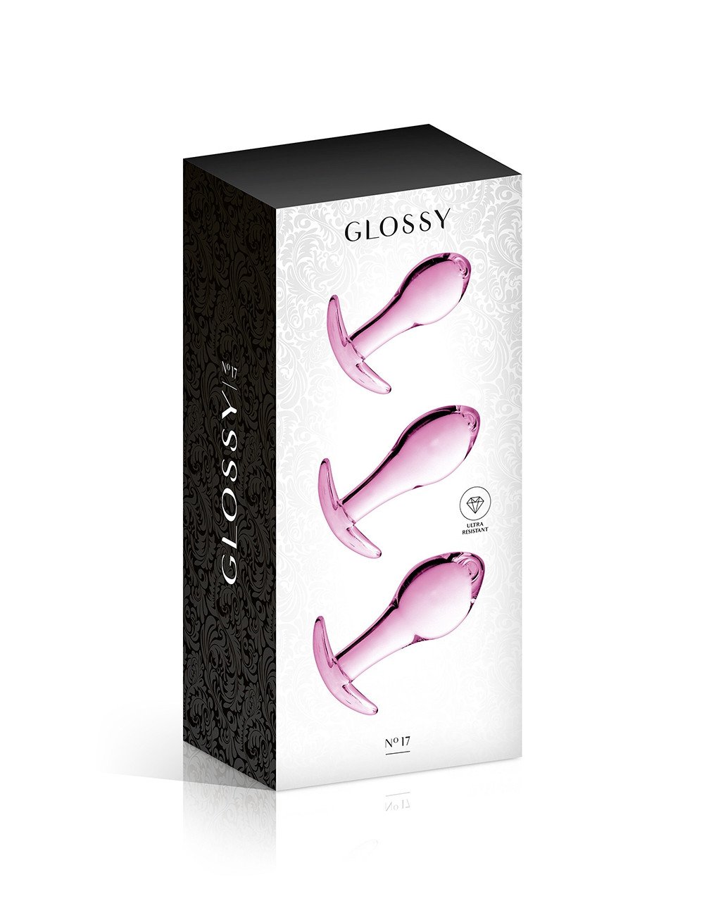 Set 3 plugs anal en verre Glossy Toys n° 17 Pink
