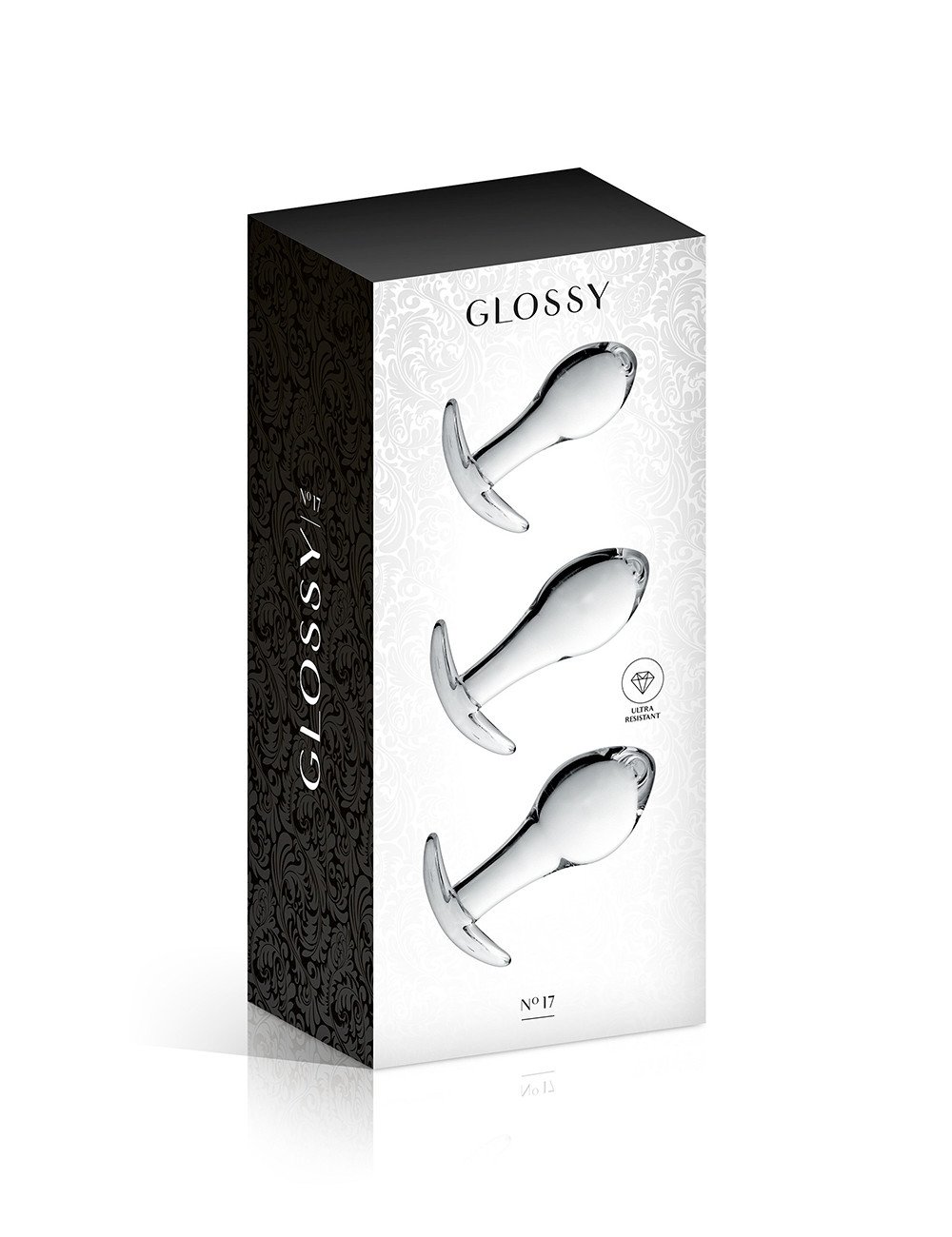 Set 3 plugs anal en verre Glossy Toys n° 17