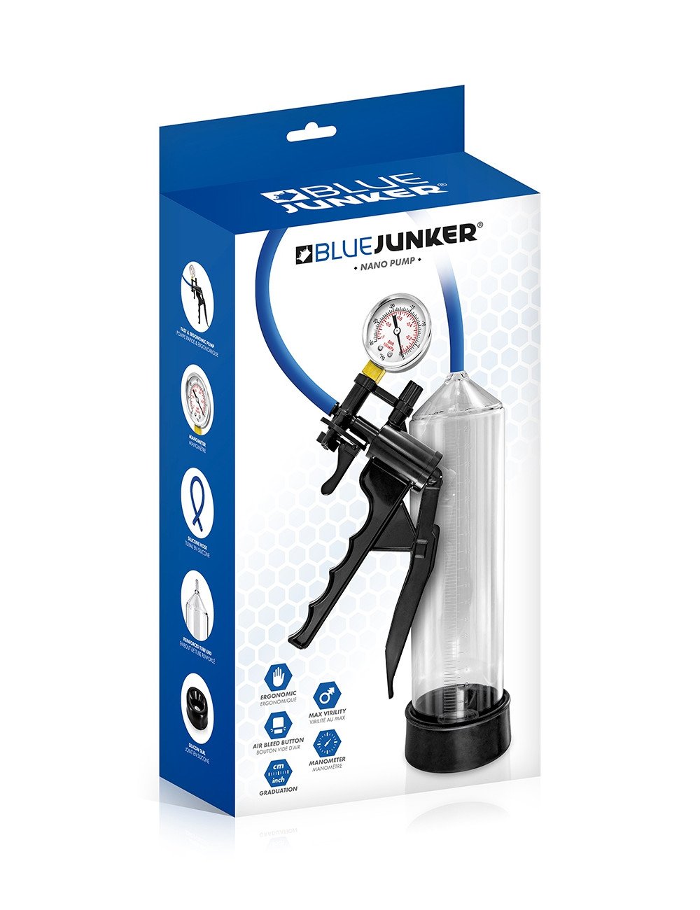 Développeur de pénis avec manomètre - Blue Junker