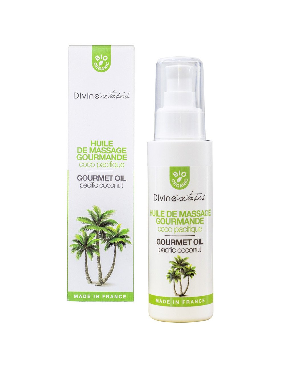 Huile de massage BIO Coco Pacifique - Divinextases Huile de massage BIO Coco Pacifique - Divinextases