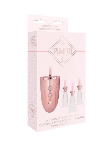 Pompe à tétons et clitoris automatique Medium - Pumped