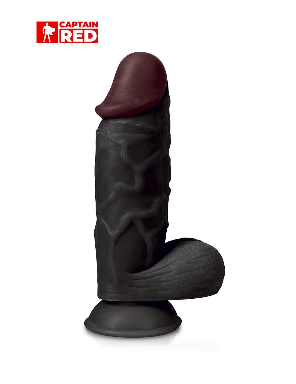Gode XXL The Strong Black 26 x 6,5 cm - Captain Red