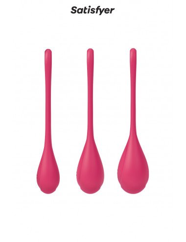 Kit d'entrainement pelvien Yoni Power 1 Rouge - Satisfyer