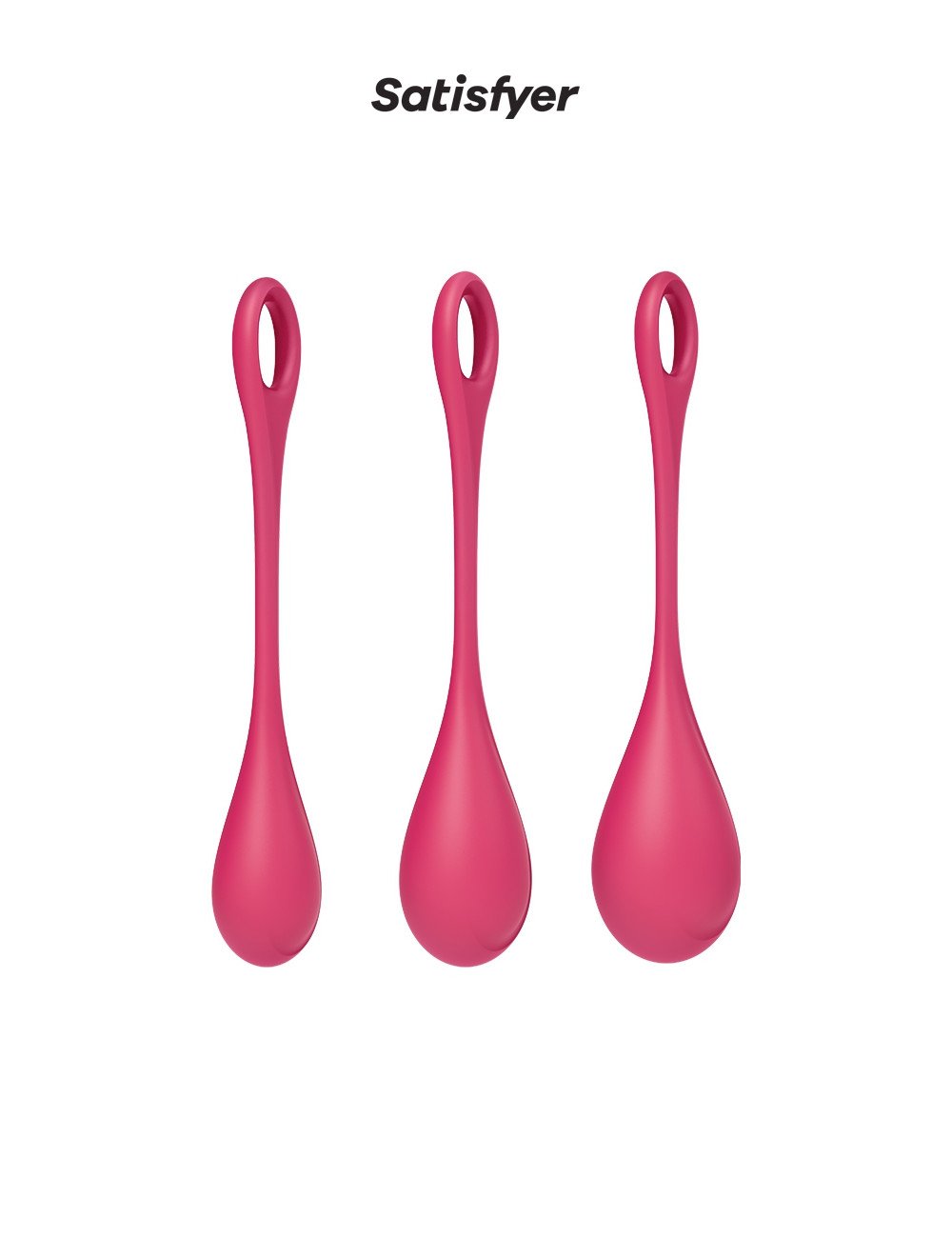 Kit d'entrainement pelvien Yoni Power 1 Rouge - Satisfyer