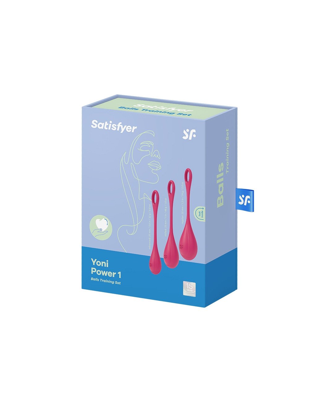 Kit d'entrainement pelvien Yoni Power 1 Rouge - Satisfyer