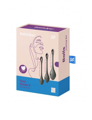 Kit d'entrainement pelvien Yoni Power 2 noir - Satisfyer