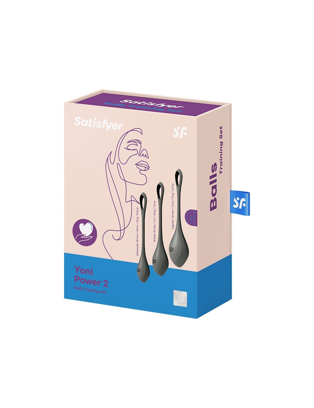 Kit d'entrainement pelvien Yoni Power 2 noir - Satisfyer
