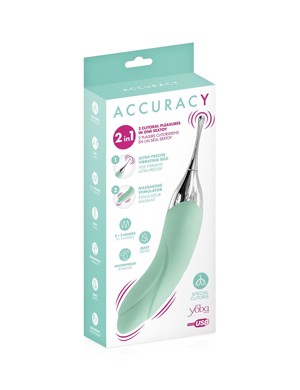 Double stimulateur Accuracy vert - Yoba