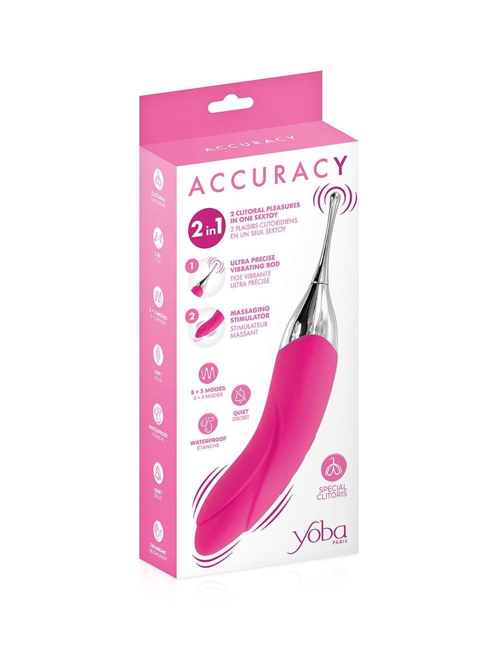 Double stimulateur Accuracy fuchsia - Yoba