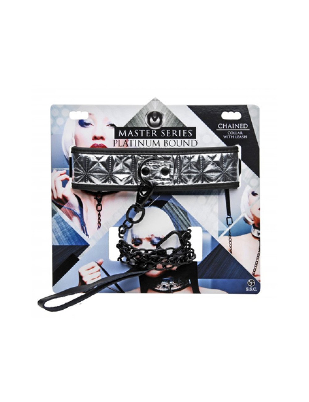 Collier argenté avec laisse - Master Series