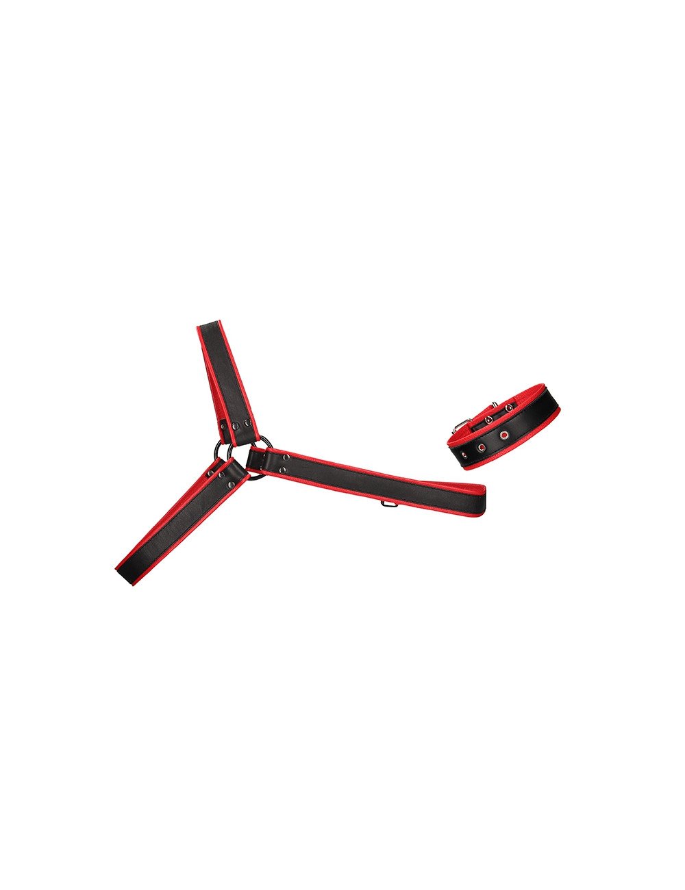 Harnais Gladiator rouge et noir - Ouch!