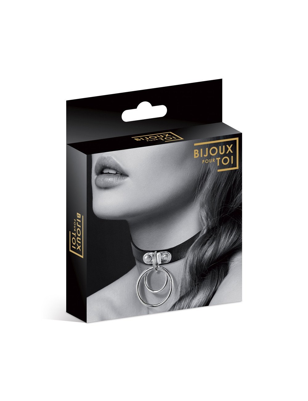 Collier Fetish avec double  anneau - Bijoux pour Toi