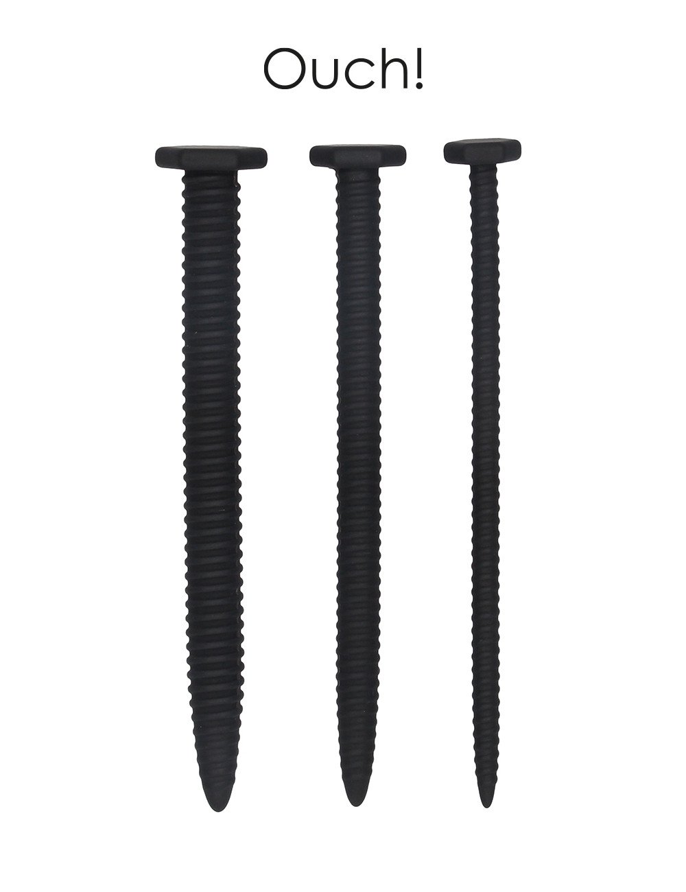 Set de 3 plugs urétraux Grandes Vis - Ouch!