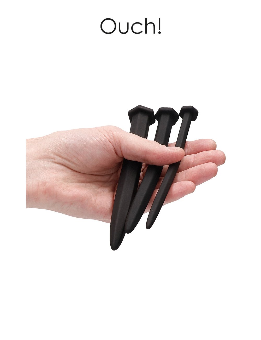 Set de 3 plugs urétraux Grands clous - Ouch!