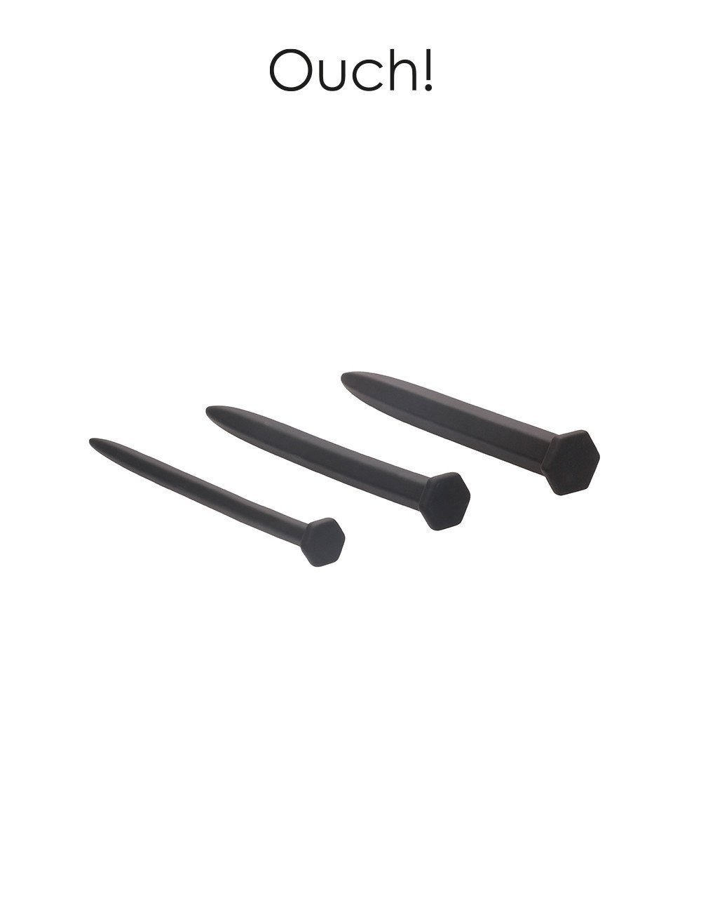 Set de 3 plugs urétraux Grands clous - Ouch!