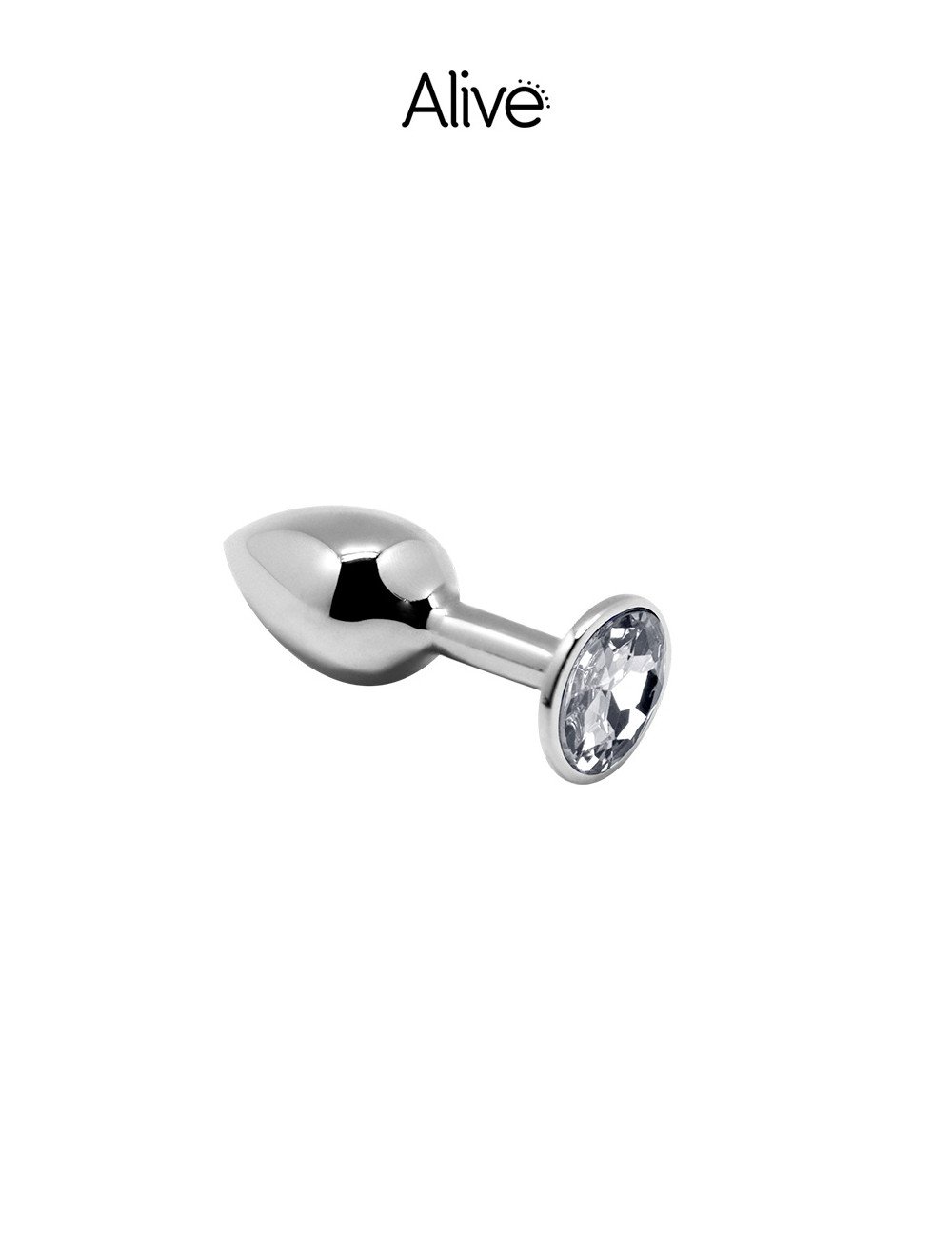 Plug métal bijou transparent S - Alive