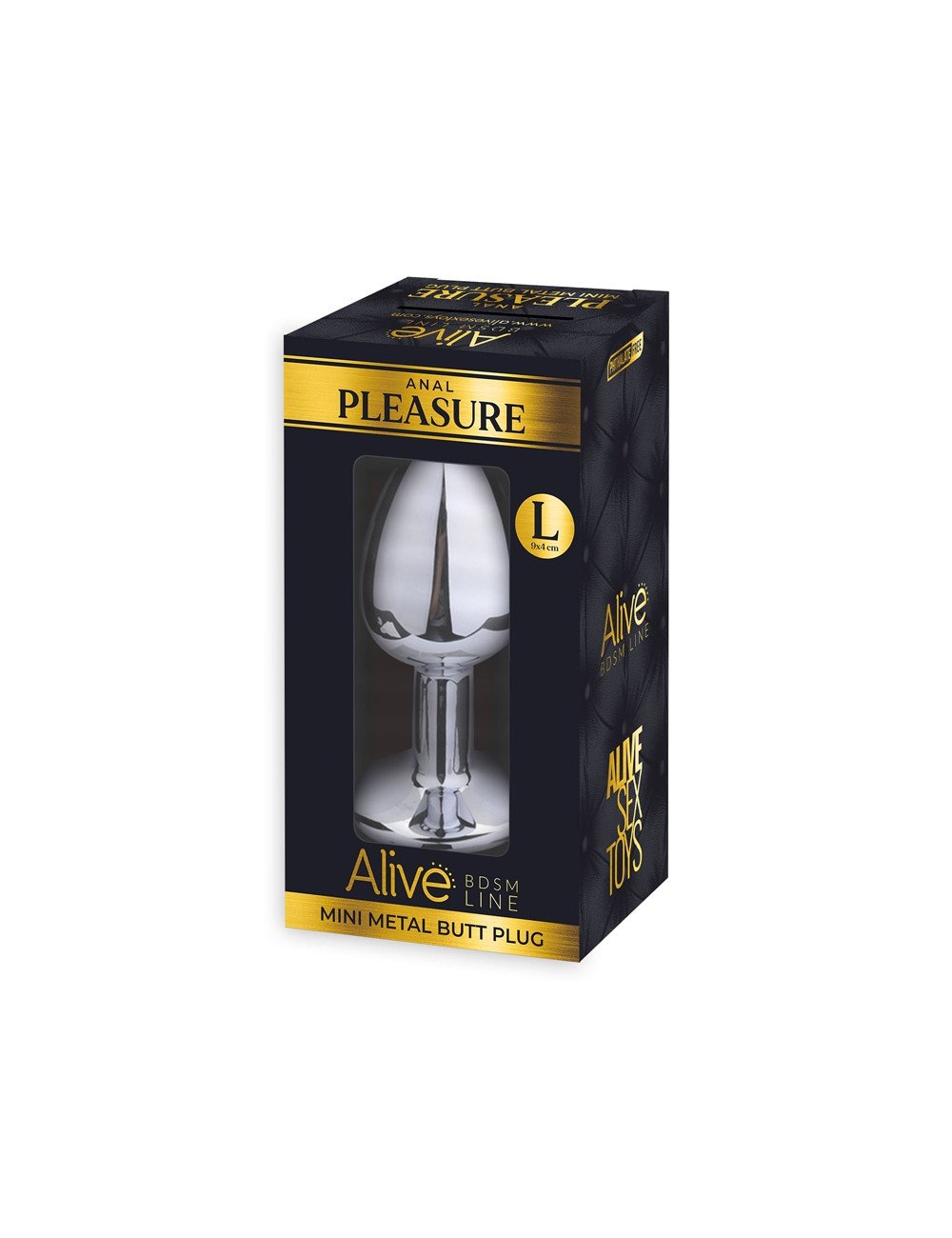 Plug métal bijou transparent L - Alive