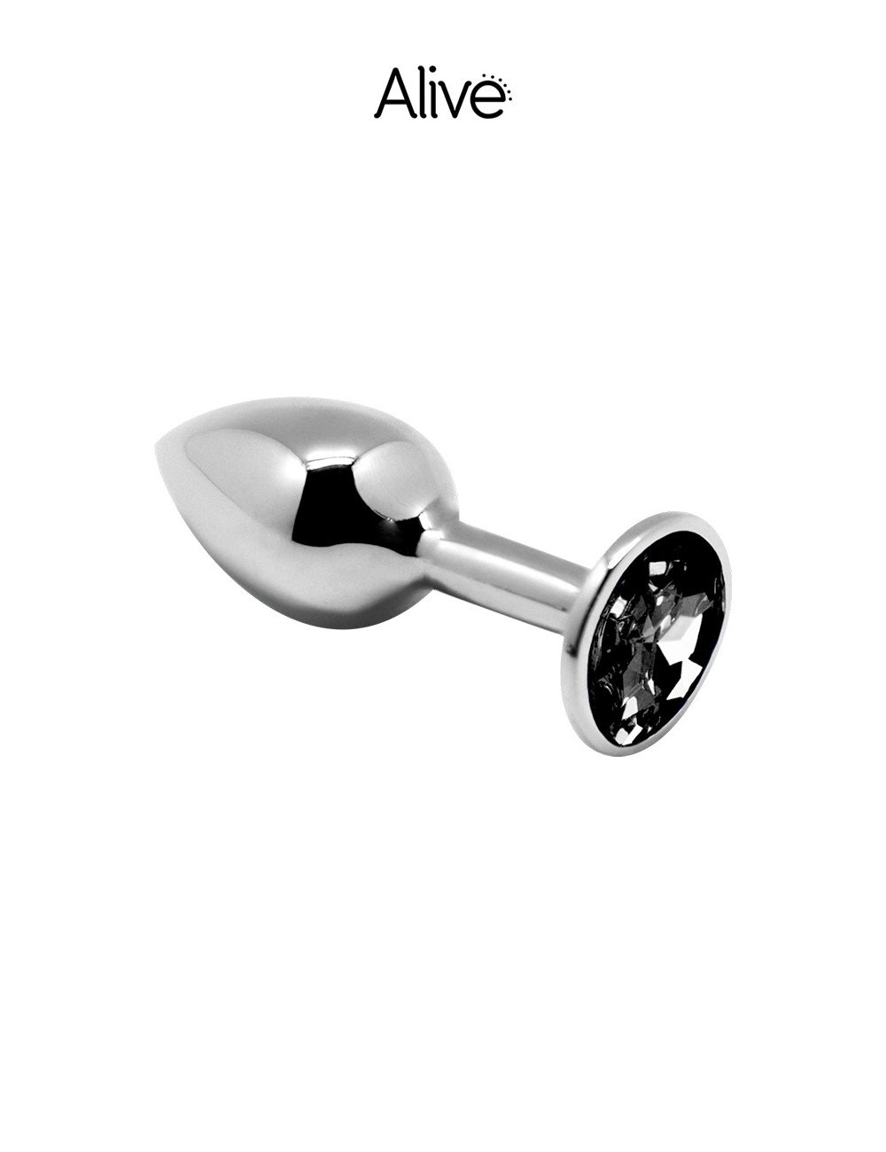 Plug métal bijou noir L - Alive