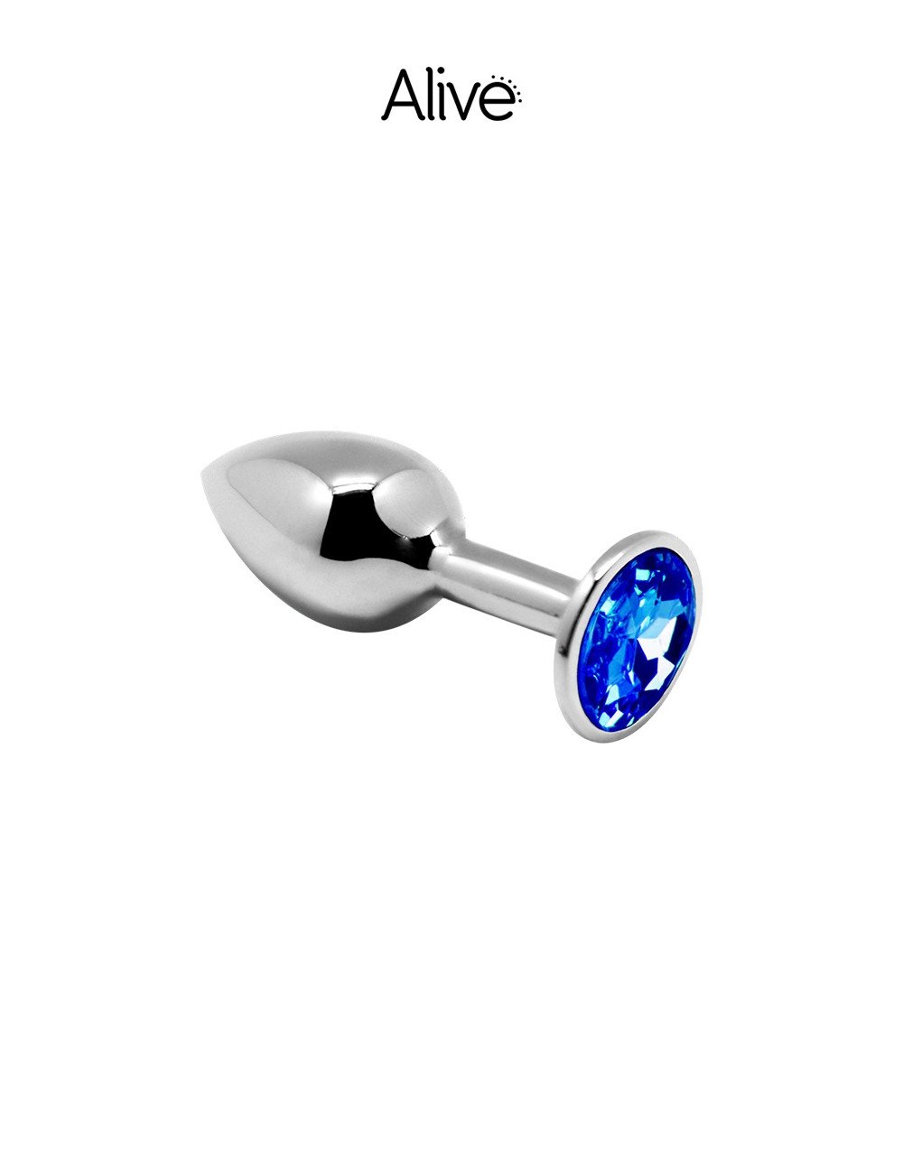 Plug métal bijou bleu M - Alive