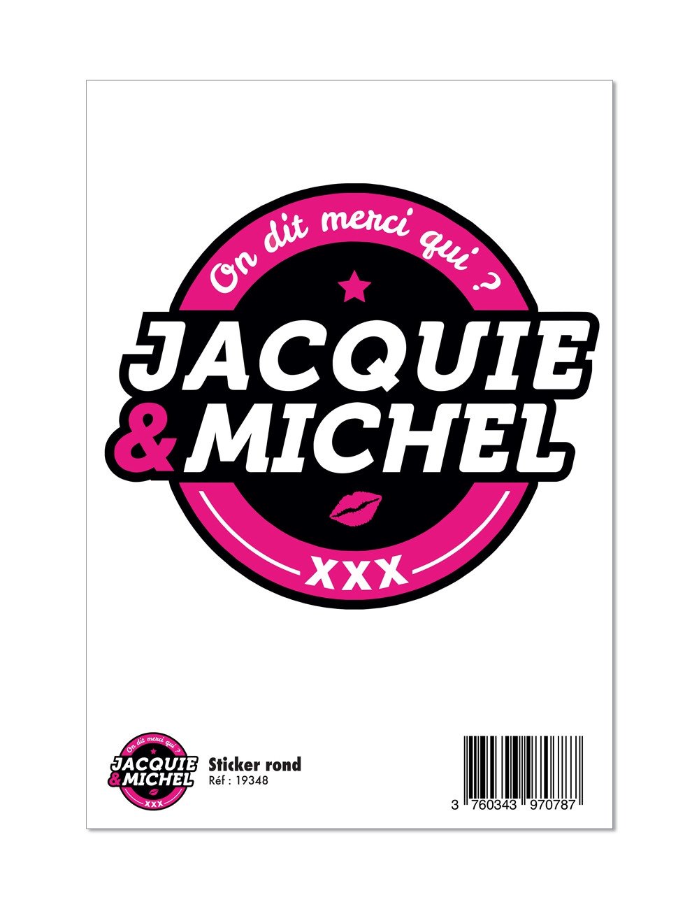 Grand sticker J&M rond noir Grand sticker J&M rond noir