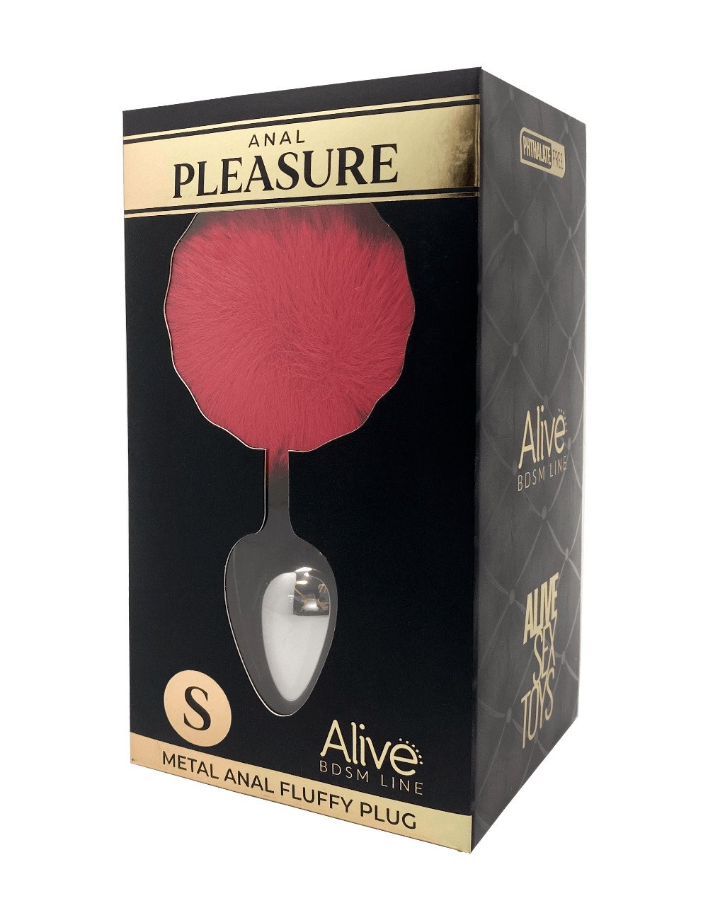 Plug métal Fluffy S rouge - Alive