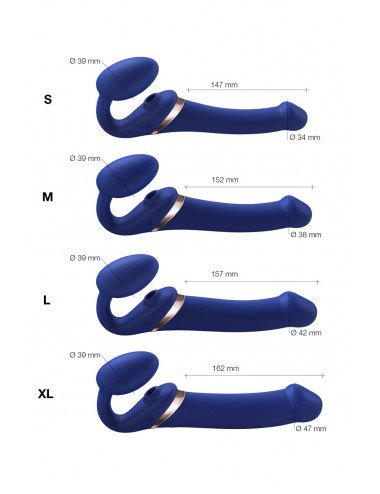 Strap-on-me Multi Orgasm bleu nuit XL