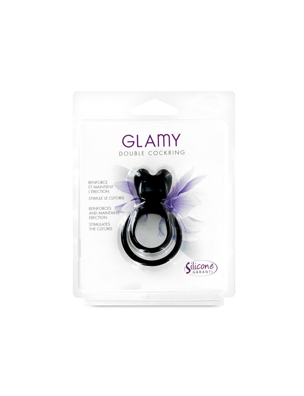 Double Cockring noir Glamy